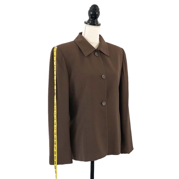 Jones New York Vintage 90s Women’s Brown Button-Up Blazer Size 10 - Picture 4 of 13